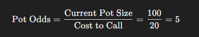 Pot odds Formula